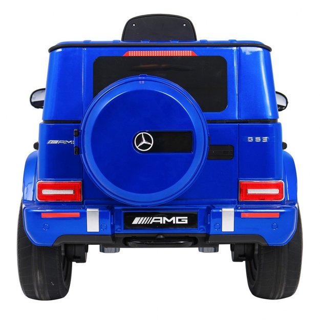 Vienvietis elektrinis džipas vaikams Mercedes AMG G63, mėlynas lakuotas