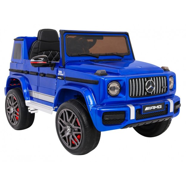 Vienvietis elektrinis džipas vaikams Mercedes AMG G63, mėlynas lakuotas