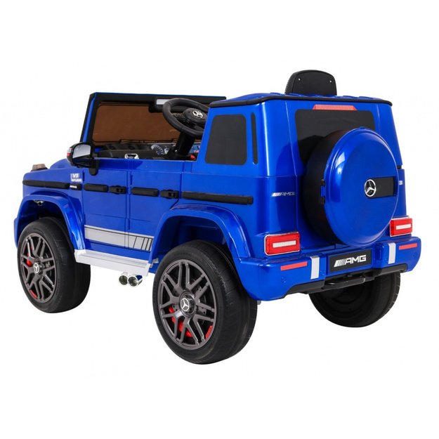 Vienvietis elektrinis džipas vaikams Mercedes AMG G63, mėlynas lakuotas