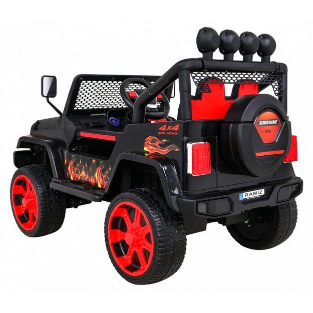 Vienvietis elektrinis džipas vaikams Raptor Drifter 4x4, juodas