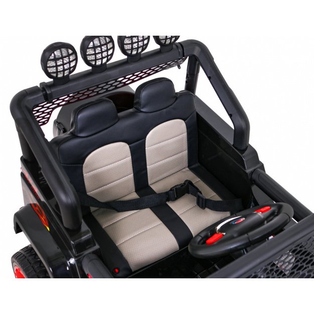 Vienvietis elektrinis džipas vaikams Raptor Drifter 4x4, juodas