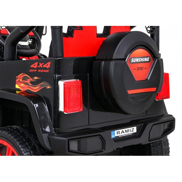 Vienvietis elektrinis džipas vaikams Raptor Drifter 4x4, juodas