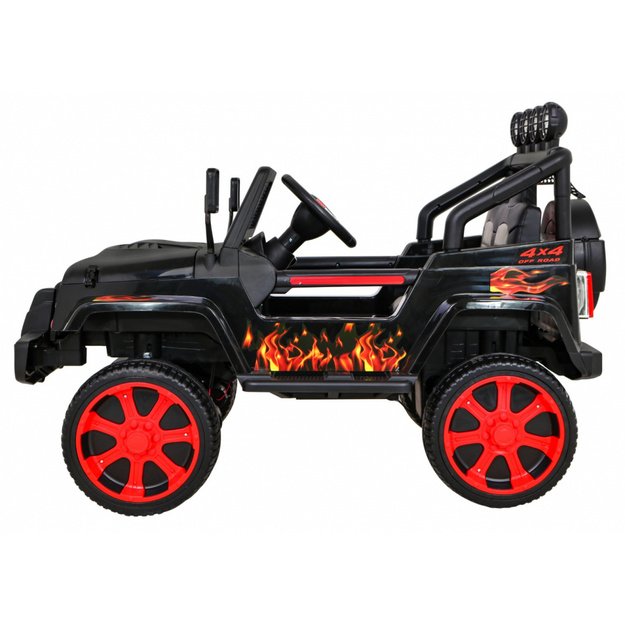 Vienvietis elektrinis džipas vaikams Raptor Drifter 4x4, juodas