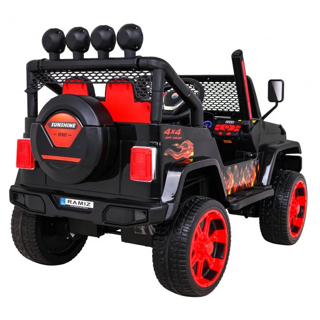 Vienvietis elektrinis džipas vaikams Raptor Drifter 4x4, juodas