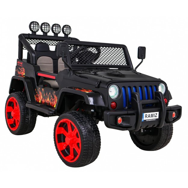 Vienvietis elektrinis džipas vaikams Raptor Drifter 4x4, juodas