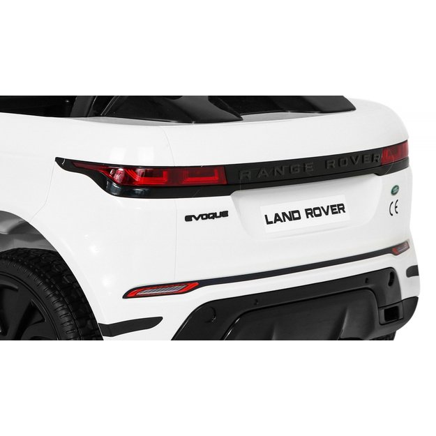 Vienvietis elektromobilis Range Rover Evoque, baltas