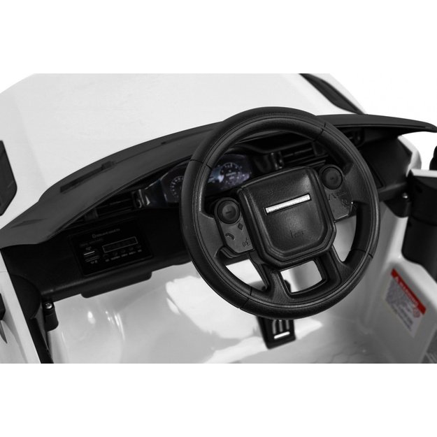 Vienvietis elektromobilis Range Rover Evoque, baltas
