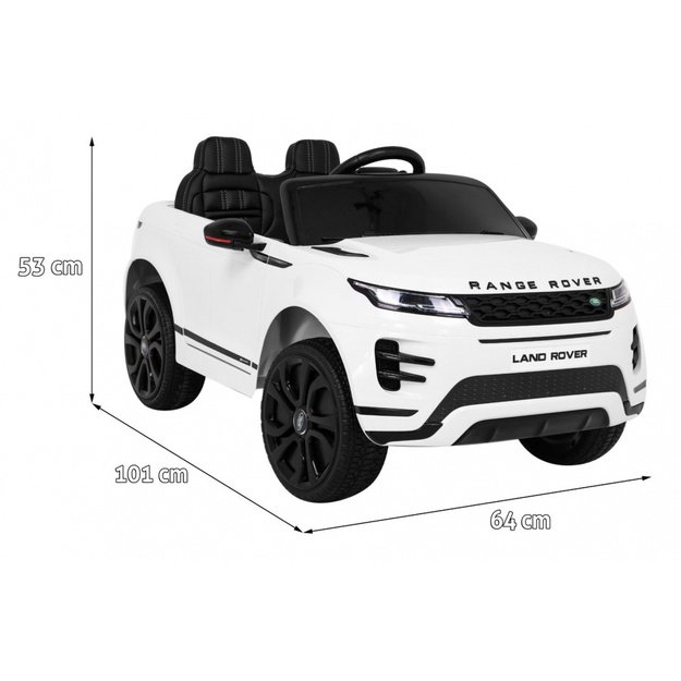 Vienvietis elektromobilis Range Rover Evoque, baltas
