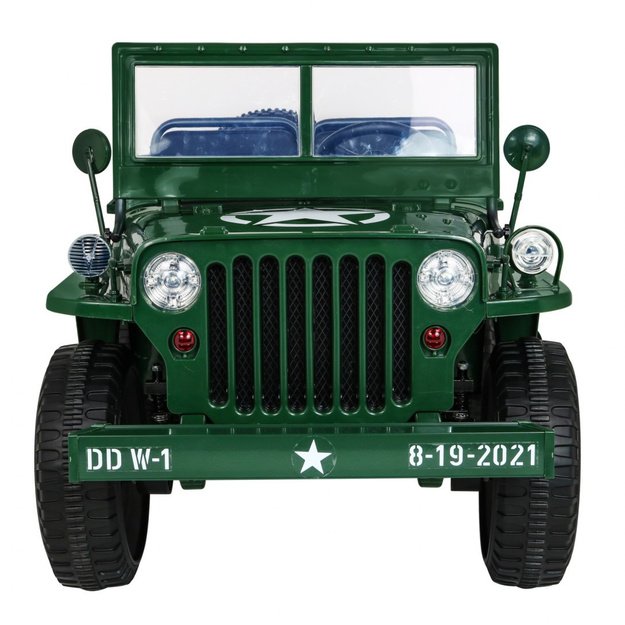 Dvivietis elektromobilis vaikams JEEP 4x4 Willy JH101, žalias