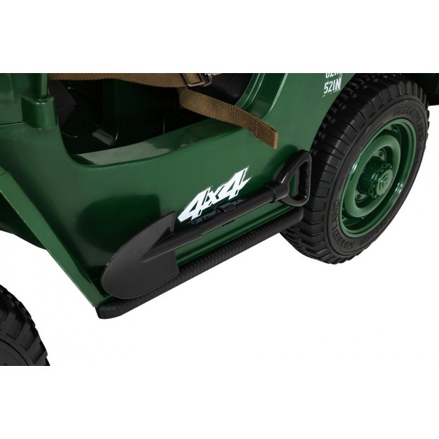Dvivietis elektromobilis vaikams JEEP 4x4 Willy JH101, žalias