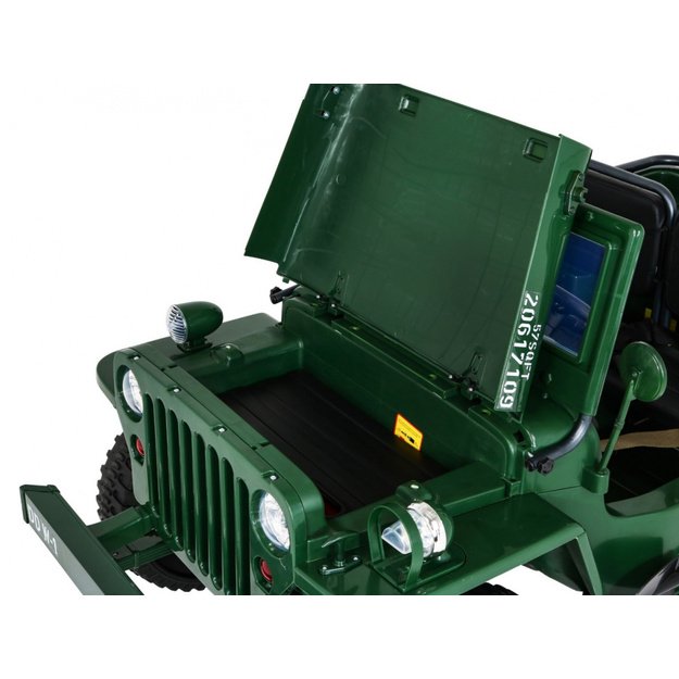 Dvivietis elektromobilis vaikams JEEP 4x4 Willy JH101, žalias
