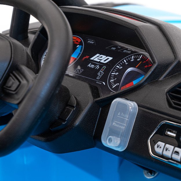 Dvivietis elektromobilis bagis Auto Buggy Racing 5, 24V, mėlynas