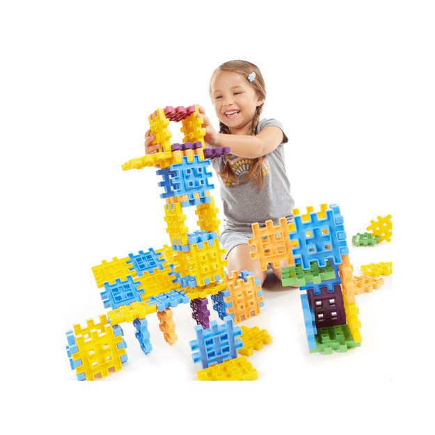 Kūrybinės vaflinės kaladėlės su laikymo krepšiu 60 el., Little Tikes