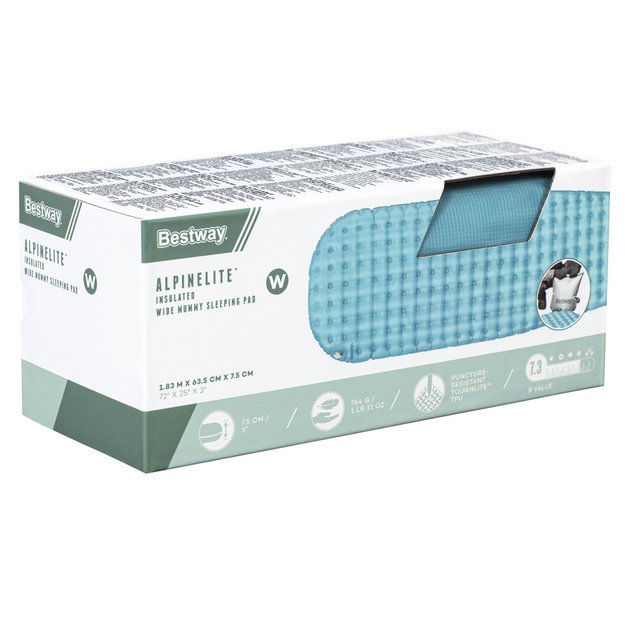 Pripučiamas miegmaišis čiužinys 183x63,5x7,5cm Bestway
