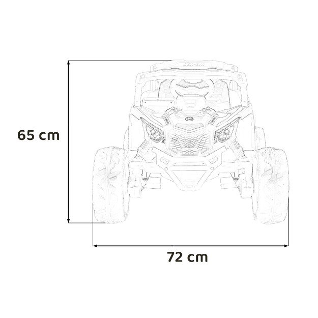 Vienvietis elektrinis bagis vaikams Maverick CAN-AM, raudonas