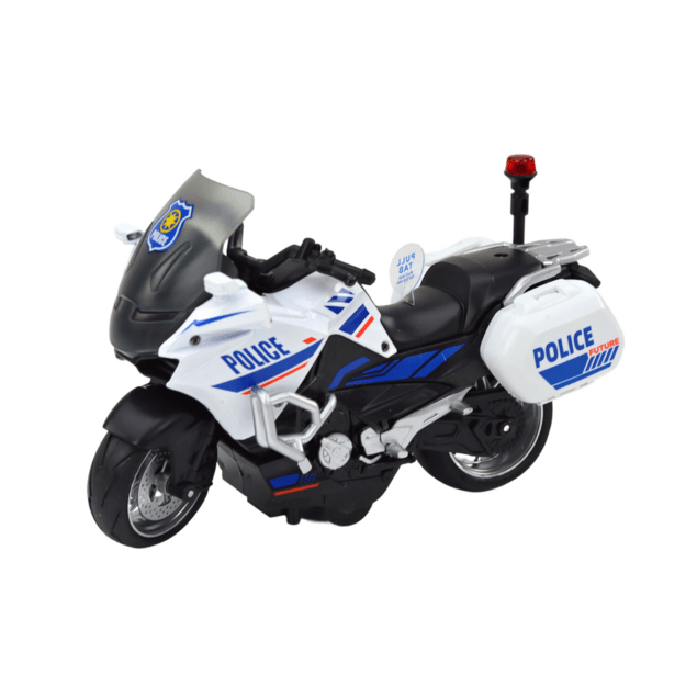 Žaislinis sportinis policijos motociklas 1:10 
