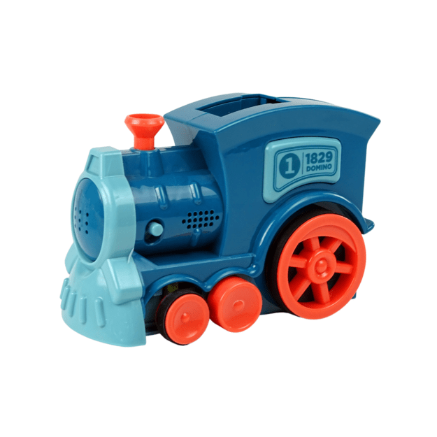 Žaislinis domino traukinukas su garso efektais