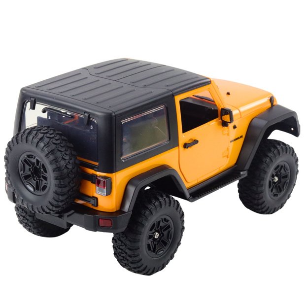 Nuotoliniu būdu valdomas visureigis Jeep Wrangler Rock Crawler 1:14, oranžinis 3