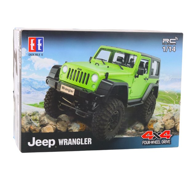 Nuotoliniu būdu valdomas visureigis Jeep Wrangler Rock Crawler 1:14, oranžinis 5
