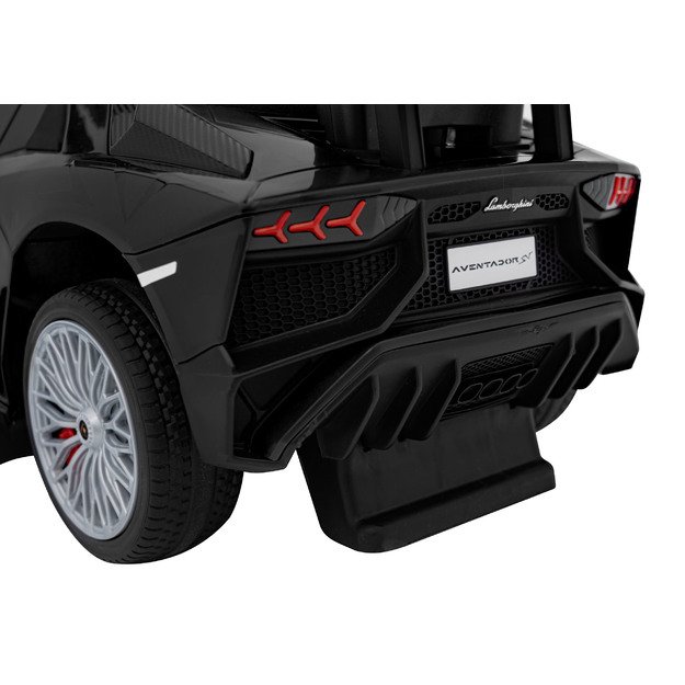 Paspiriama mašinėlė - stumdukas Lamborghini Aventador SV  vaikams, juoda