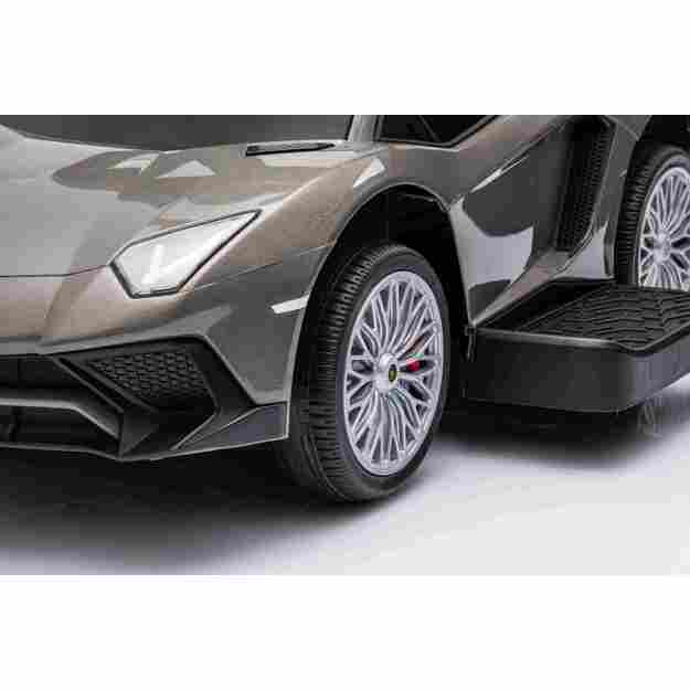 Paspiriama mašinėlė - stumdukas Lamborghini Aventador SV  vaikams, juoda