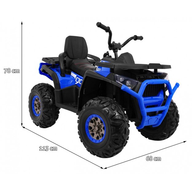 Vienvietis elektrinis keturratis vaikams Quad ATV Desert, mėlynas