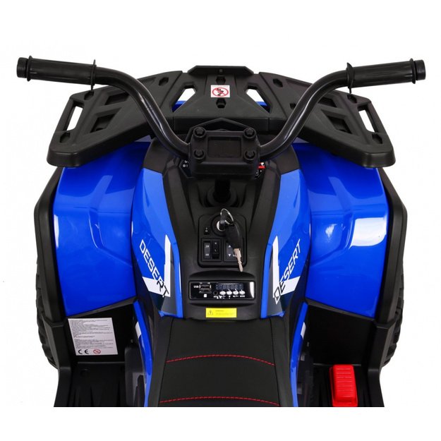 Vienvietis elektrinis keturratis vaikams Quad ATV Desert, mėlynas
