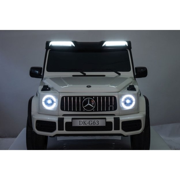 Dvivietis elektrinis džipas Mercedes G63 XXL 4x4, baltas