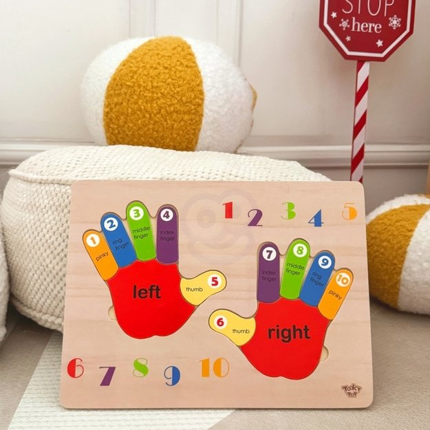 Mokomoji medinė dėlionė, rankos ir kojos, TOOKY TOY
