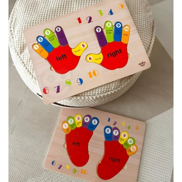 Mokomoji medinė dėlionė, rankos ir kojos, TOOKY TOY