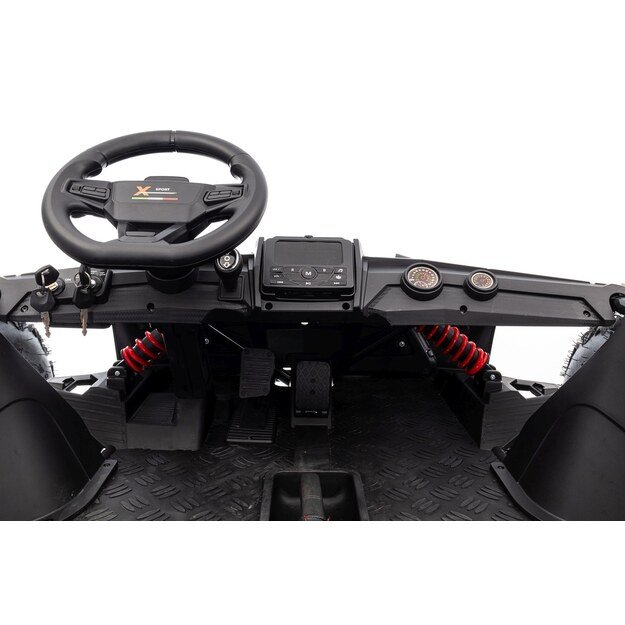 Dvivietis elektromobilis bagis GENERAL 63 800W, juodas