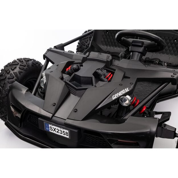 Dvivietis elektromobilis bagis GENERAL 63 800W, juodas