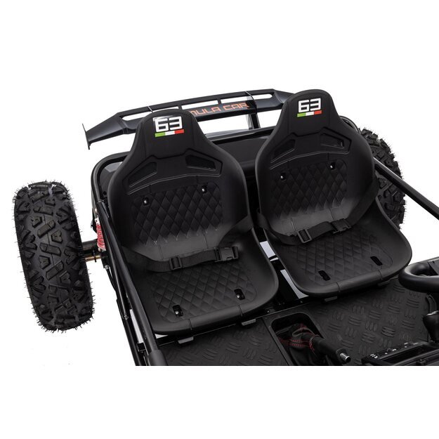 Dvivietis elektromobilis bagis GENERAL 63 800W, juodas