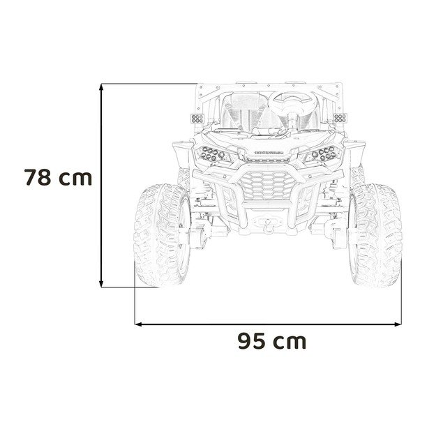 Dvivietis elektrinis visureigis vaikams HONDA 4x4, žalias