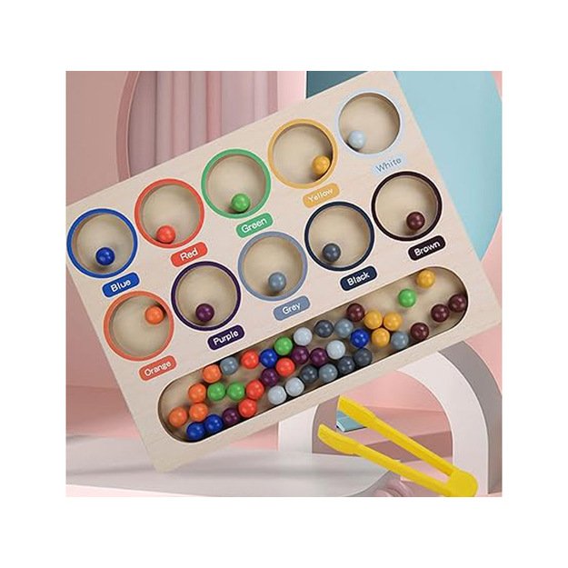 Medinė mokomoji Montessori dėlionė „Mosaic Sorter“ 