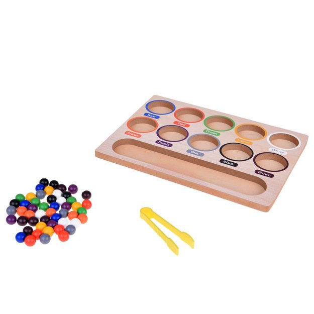 Medinė mokomoji Montessori dėlionė „Mosaic Sorter“ 