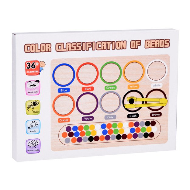Medinė mokomoji Montessori dėlionė „Mosaic Sorter“ 