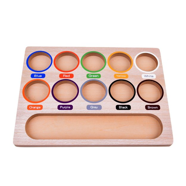 Medinė mokomoji Montessori dėlionė „Mosaic Sorter“ 