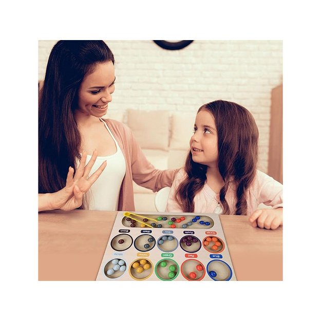 Medinė mokomoji Montessori dėlionė „Mosaic Sorter“ 