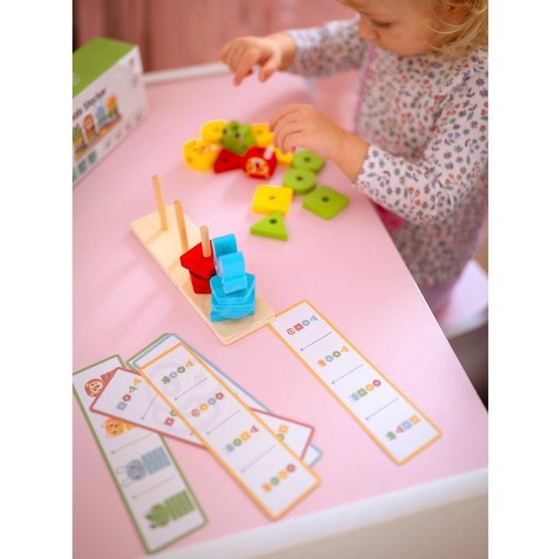 Medinė Montessori gyvūnų dėlionė 27 el. WOOPIE GREEN