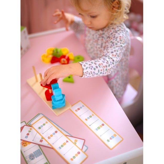 Medinė Montessori gyvūnų dėlionė 27 el. WOOPIE GREEN