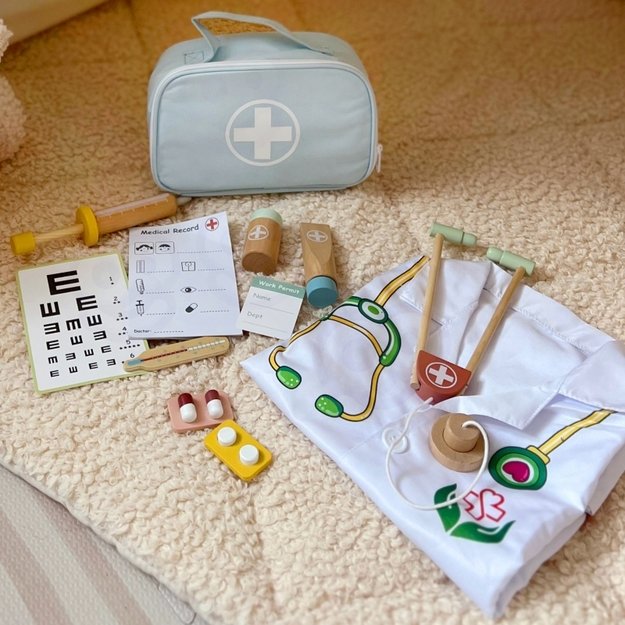 Medinis daktaro rinkinys vaikams dėkle, TOOKY TOY