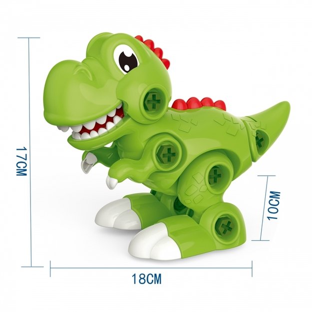 Dinozauro konstruktoriaus rinkinys su atsuktuvu, WOOPIE