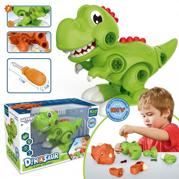 Dinozauro konstruktoriaus rinkinys su atsuktuvu, WOOPIE