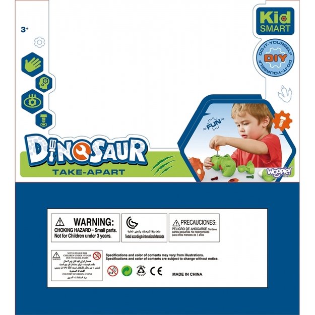 Dinozauro konstruktoriaus rinkinys su atsuktuvu, WOOPIE