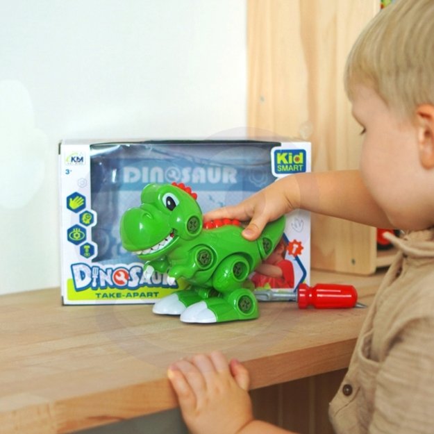 Dinozauro konstruktoriaus rinkinys su atsuktuvu, WOOPIE