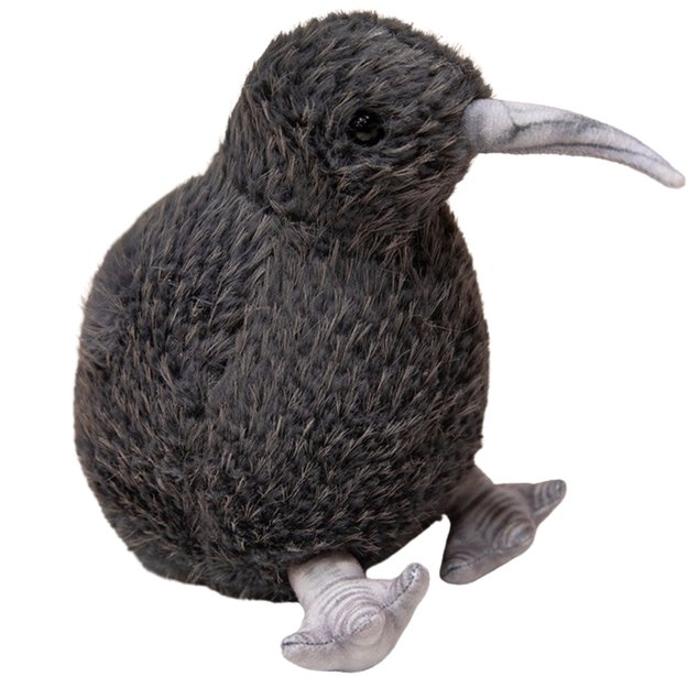 Pliušinis paukštis „Kivi“ 21 cm, juodas