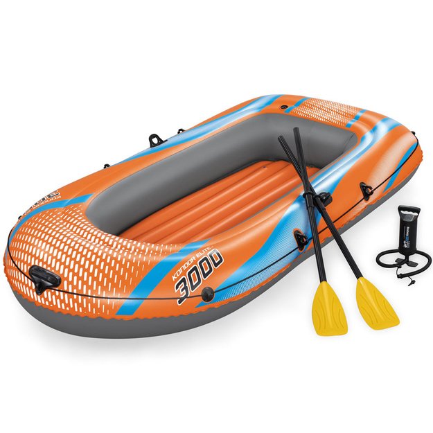 Pripučiama valtis „Kondor Elite 3000“ su irklais ir pompa, Bestway 61145