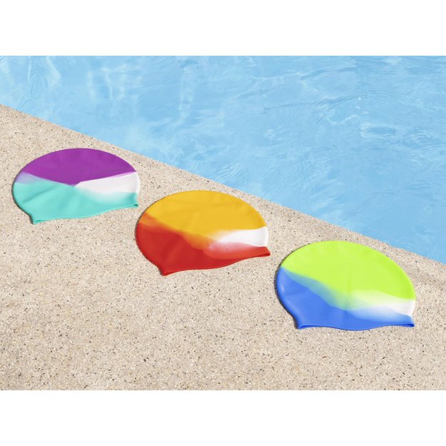 Silikoninė plaukimo kepuraitė vaikams, mėlyna, Bestway 26049