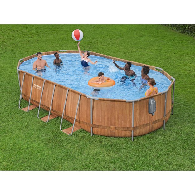 Karkasinis sodo baseinas 610x366x122cm su priedais 10in1 Bestway 